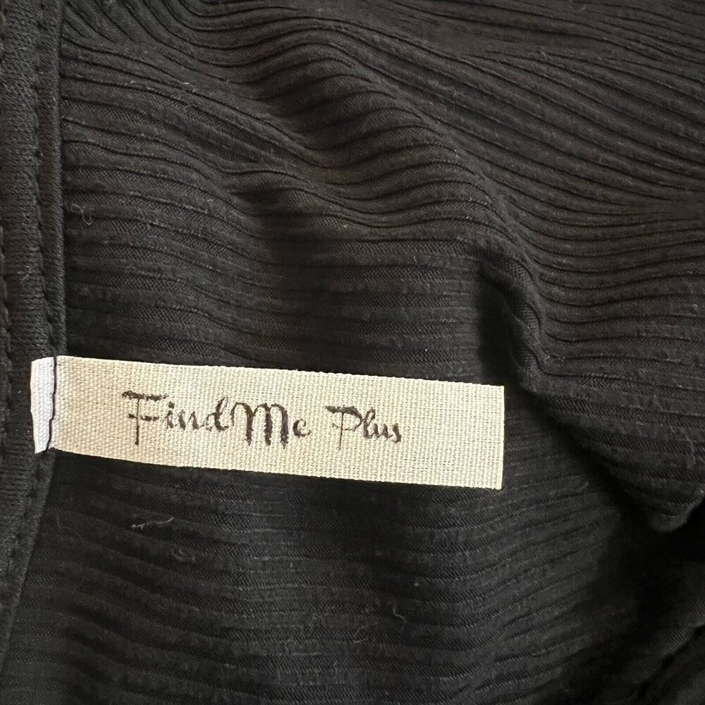 Find Me Plus Dress Size 1XL Striped Layered Short Sleeve‎ Peekaboo Front Midi - Picture 7 of 10